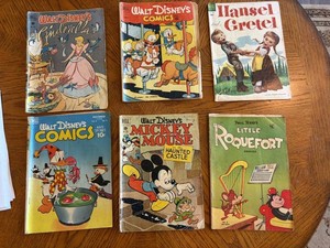 Vintage Disney Comics & Little Roquefort Comic Book Mixed Lot of 6