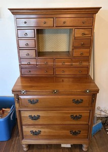 Vintage Davis Cabinet Co Secretary Antique Desk With Hutch