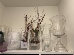 Glass Vases and Holiday Decor