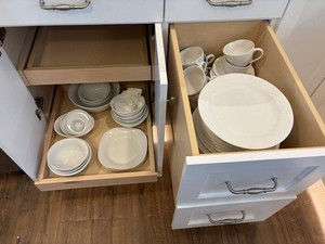 MSE China White Embossed Dinnerware Set