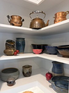 Pottery and Copper Decorative Vessel Mixed Lot, 16 Total