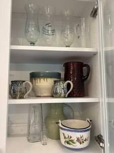 Herbst Pottery Stoneware & Glass Mixed Lot, 12 Total