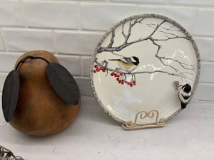 Kate Williams Bird Plate & Decorative Pear
