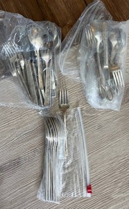 Silver-Plated Flatware Utensils in 3 Individual Bags