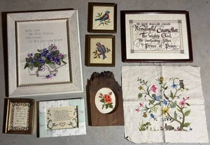 Framed Embroidery Wall Art