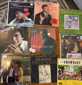 Vintage Mixed Vinyl Record Lot, 9 Total