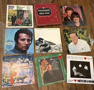 Vintage Gospel, Holiday & Easy Listening Vinyl Record Lot, 9 Total