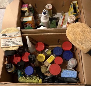 Mixed Lot Assorted Cleaning Supplies & Car Wash Items