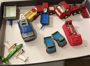 Antique Toy Trucks, Trailers & Airplanes Mixed Lot