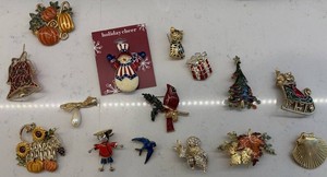 Holiday Brooch and Pin Collection