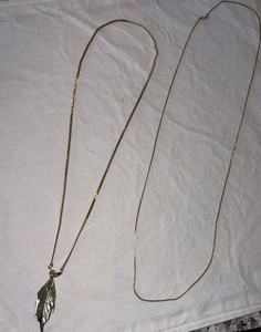 Gold Tone Leaf Pendant Necklaces