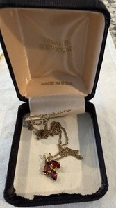 Gemstone Pendant Necklace in Box