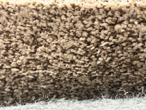 Mohawk Clear Dawn I Carpet Remnant with backing  Style 2T59, Color 849 Tallow (Approx. 12  10 11)