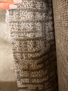 Approx. 12 x 15 GrayTaupe Patterned Carpet Remnant