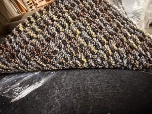 Approx. 12 x 25 Multicolor Commercial Loop Carpet Remnant