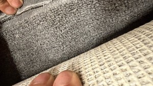 Approx. 12 x 10 Mohawk Pebble Beach Gray Commercial Loop Carpet Remnant