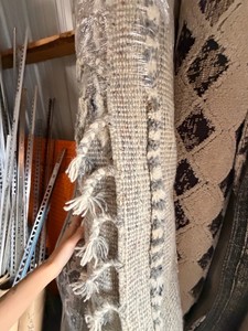 Approx. 56 x 86 Gray Boho Tassel Area Rug