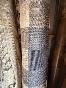 Approx. 53 x 70 Gray & Ivory Patchwork Area Rug