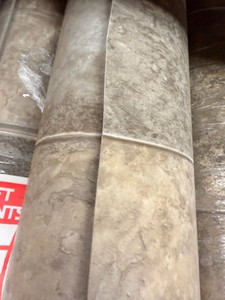 Approx. 12 x 20 Stone Tile-Look Vinyl Flooring Remnant