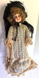 Vintage 1916 Bergmann Waltershausen Bisque Head Composition Body Doll - 30