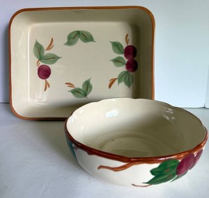 Franciscan Apple Rectangular Pan & Bowl 10 X 13 X 2.5 in
