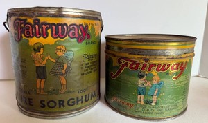 Vintage Fairway Advertising Tin Pair (Lot of 2)