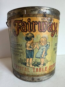 Vintage Fairway Crystal Table Syrup Can