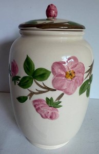 Franciscan Desert Rose Cookie Jar 9 Inch Tall