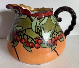 Vintage Hohenzollern Mountain Ash Ceramic Pitcher 6 in