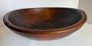 Primitive Dough Wood Bowl 17 X 5 in