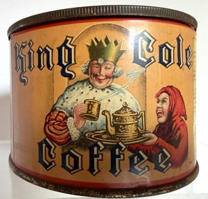Vintage King Cole Coffee Tin 4 X 3