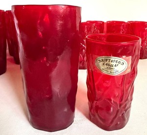 Vintage Seneca Driftwood Casual Hand Blown Glass Tumblers & Juice Glasses (Lot of 17)
