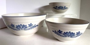 Pfaltzgraff Yorktowne 3-Piece Nesting Mixing Bowl Set 10, 8 & 6 Inch