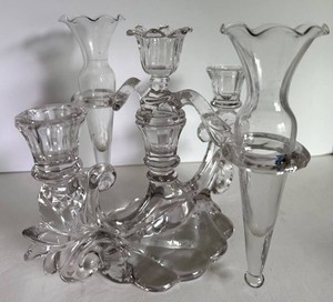 Cambridge Crystal Candelabra & Vase Combo