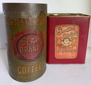 Vintage Chase & Sanborn and Breakfast Delights Coffee Tins