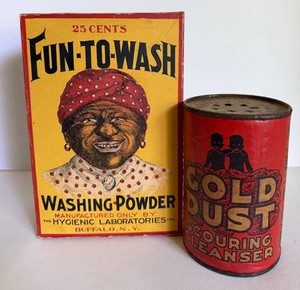 Vintage Fun-To-Wash & Gold Dust Advertising Containers Mixed Lot