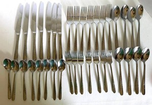 Hammered Stainless Steel Flatware Assortment