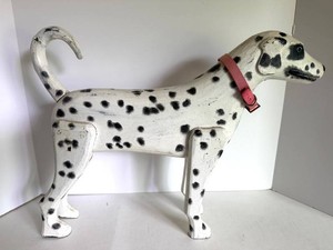 Wooden Dalmatian Dog Figure