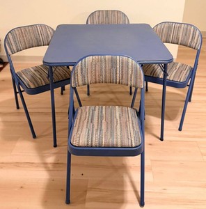 Meco Folding Card Table Set With 4 Chairs