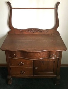 Antique Dry Sink Cabinet 31 X 17 X 49 in