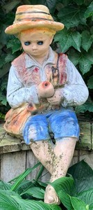 Vintage Outdoor Boy Statue