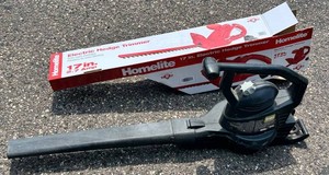Homelite 17 2.7 Amp Electric Hedge Trimmer & Toro Super Blower Vac Mixed Lot