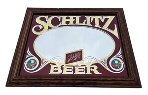 Vintage 1981 Schlitz Beer Advertising Mirror (26-58 x 20-58)