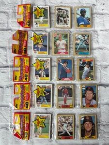Lot Of Five 1987 Topps Baseball Sealed Rack Packs - Possible Barry Bonds RC, Mark McGwire, Bo Jackson RC and More