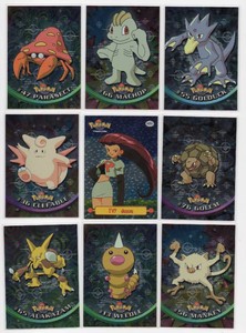 Lot of 9 Pokmon TV Animation Cards including 1999 TV9 Jesse, #65 Alakazam, #13 Weedle, and More