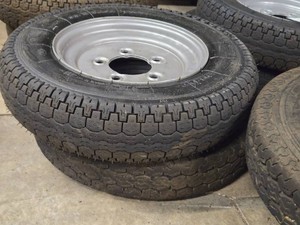 Lot of (2) Trailer Tire with Rim 4.00-10