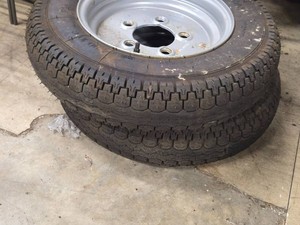 Lot of (2) Trailer Tire with Rim 4.00-10