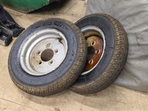 Lot of (2) Trailer Tire with Rim 4.00-10