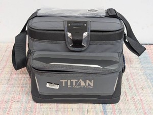 Titan by Arctic Zone 16 Can Zipperless Soft Sided Cooler - GreyBlack10.5-Quart TPE & PEVA
