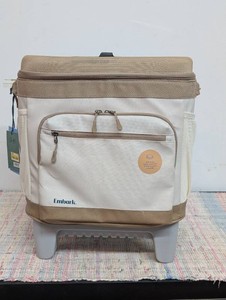Soft Sided 26qt Roller Cooler Tan - Embark Rolling Cooler with Retractable Handle